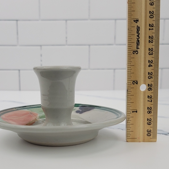 Cranberry Pottery BC Canada Stoneware Candleholder - Picture 10 of 16